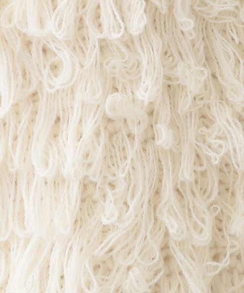 SHOO・LA・RUE / シューラルー ベスト | ループヤーンがアクセント ニットZIPベスト | 詳細4