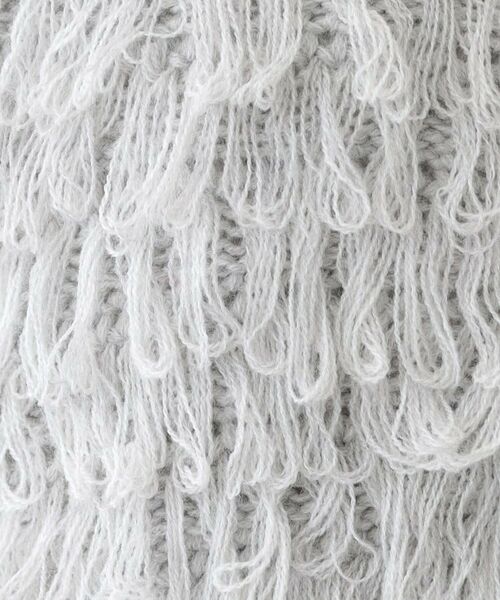 SHOO・LA・RUE / シューラルー ベスト | ループヤーンがアクセント ニットZIPベスト | 詳細8