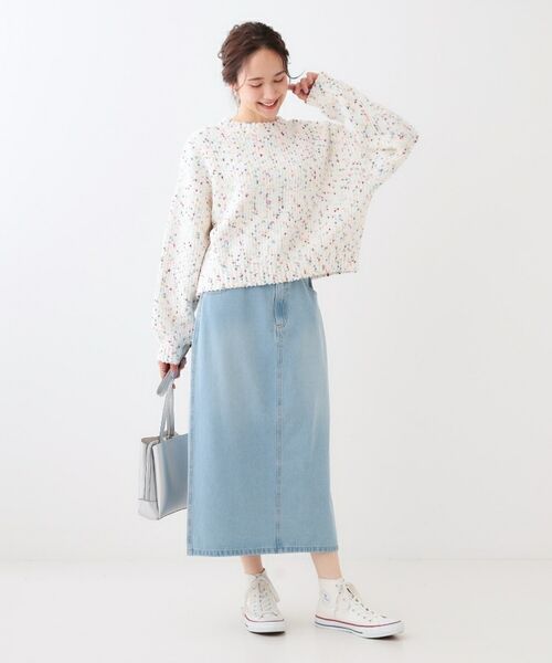 SHOO・LA・RUE / シューラルー カーディガン・ボレロ | 【前後2WAY/コンパクト丈】ぽこぽこ MIXニットカーディガン | 詳細21