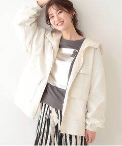 SHOO・LA・RUE / シューラルー レザーブルゾン・ジャケット | 【撥水／S-LL】BIGポケット フーディブルゾン