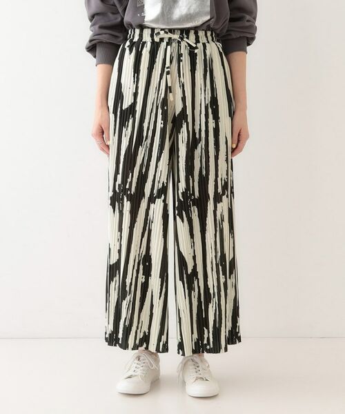 SHOO・LA・RUE / シューラルー ショート・ハーフ・半端丈パンツ | 【S-LL】柄プリーツ イージーワイドパンツ | 詳細12