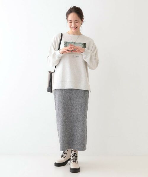 SHOO・LA・RUE / シューラルー スカート | スポンディッシュMIXニットナロースカート | 詳細3