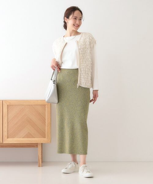 SHOO・LA・RUE / シューラルー スカート | スポンディッシュMIXニットナロースカート | 詳細7