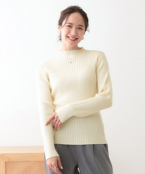 SHOO・LA・RUE / シューラルー ニット・セーター | 【洗える/S-LL】一枚でもインナーでも プチハイネック リブニット | 詳細1