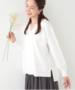 SHOO・LA・RUE / シューラルー ニット・セーター | 【洗える/S-LL】お顔周りすっきり 優しい肌触りのVネックニット