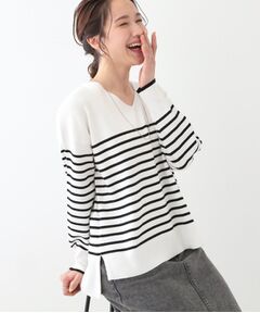 SHOO・LA・RUE / シューラルー ニット・セーター | 【洗える/S-LL】お顔周りすっきり 優しい肌触りのVネックニット