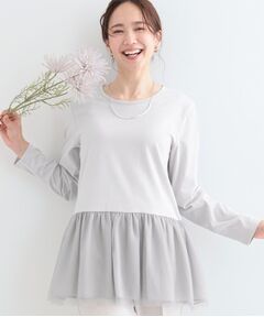 SHOO・LA・RUE / シューラルー カットソー | 【S-LL/体型カバー】いつものコーデにプラスワン　裾チュールインナー