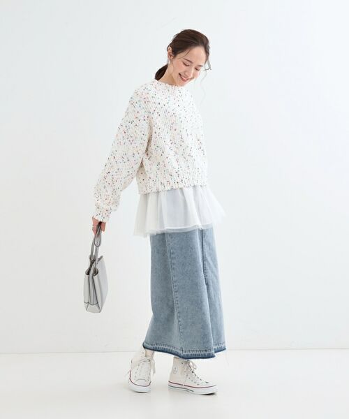 SHOO・LA・RUE / シューラルー カットソー | 【S-LL/体型カバー】いつものコーデにプラスワン　裾チュールインナー | 詳細19