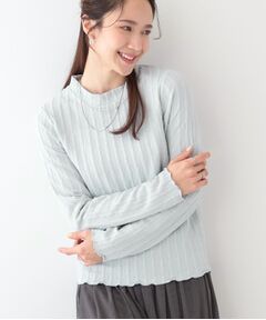 SHOO・LA・RUE / シューラルー カットソー | 【S-LL】一枚でもインナーでも ふくれジャカード プチハイネックトップス