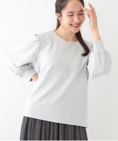 SHOO・LA・RUE / シューラルー カットソー | 【S-LL/2点セット】女性らしく好印象 アクセ付き カットジョーゼット トップス