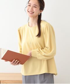 SHOO・LA・RUE / シューラルー カットソー | 【S-LL/2点セット】女性らしく好印象 アクセ付き カットジョーゼット トップス