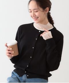 SHOO・LA・RUE / シューラルー カーディガン・ボレロ | 【洗える/S-LL】ビジューボタンで華やかさをプラスする きれいめニットカーディガン【CIRCRIC】