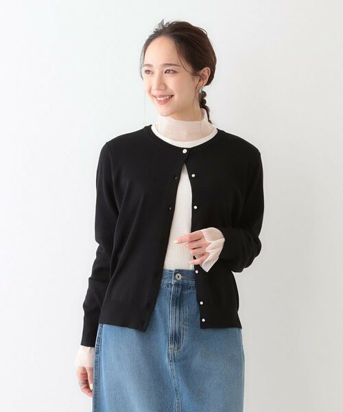 SHOO・LA・RUE / シューラルー カーディガン・ボレロ | 【洗える/S-LL】ビジューボタンで華やかさをプラスする きれいめニットカーディガン【CIRCRIC】 | 詳細1