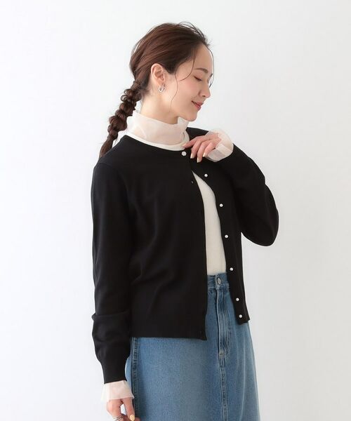 SHOO・LA・RUE / シューラルー カーディガン・ボレロ | 【洗える/S-LL】ビジューボタンで華やかさをプラスする きれいめニットカーディガン【CIRCRIC】 | 詳細2