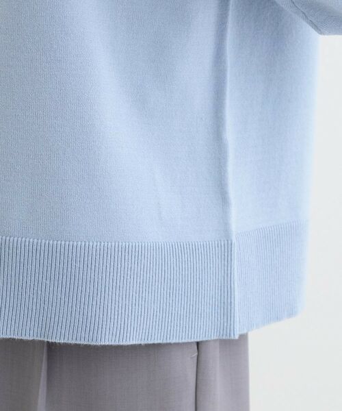 SHOO・LA・RUE / シューラルー ニット・セーター | 【S-LL/洗える】顔回りすっきりガーター編み切り替えニット | 詳細18