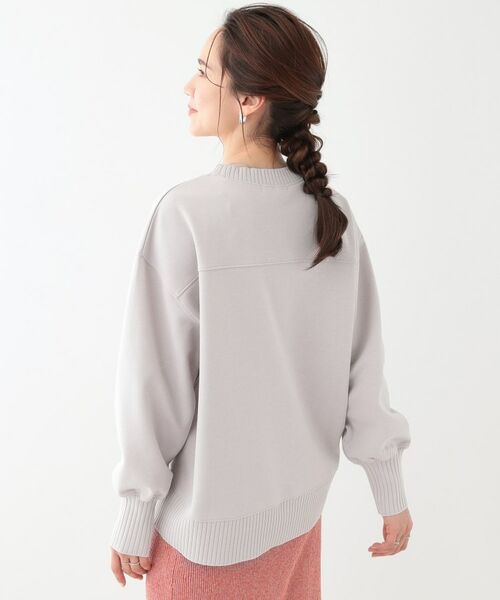 SHOO・LA・RUE / シューラルー カットソー | 【洗える/S-LL】長めのリブでお袖すっきり 異素材トップス | 詳細10