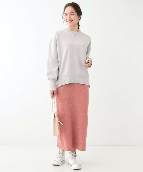 SHOO・LA・RUE / シューラルー カットソー | 【洗える/S-LL】長めのリブでお袖すっきり 異素材トップス | 詳細11