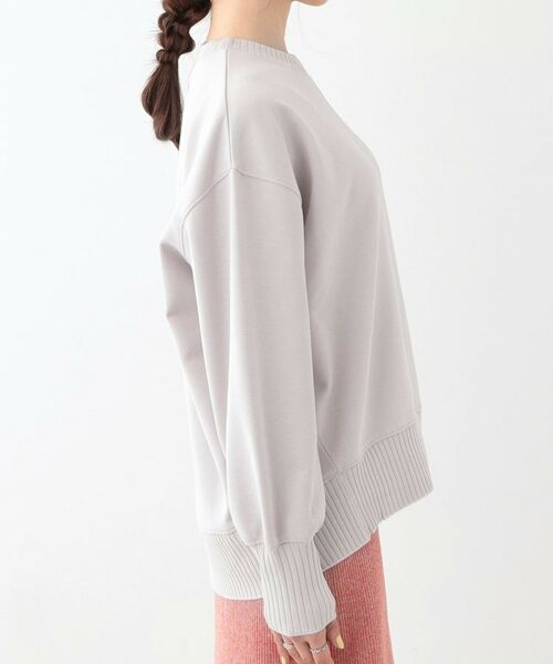 SHOO・LA・RUE / シューラルー カットソー | 【洗える/S-LL】長めのリブでお袖すっきり 異素材トップス | 詳細14