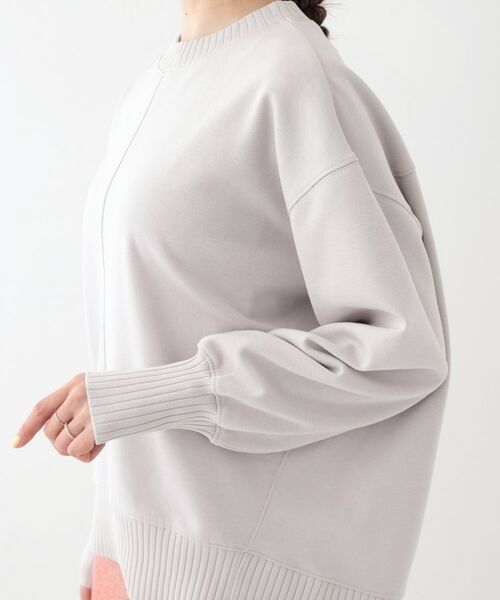 SHOO・LA・RUE / シューラルー カットソー | 【洗える/S-LL】長めのリブでお袖すっきり 異素材トップス | 詳細17