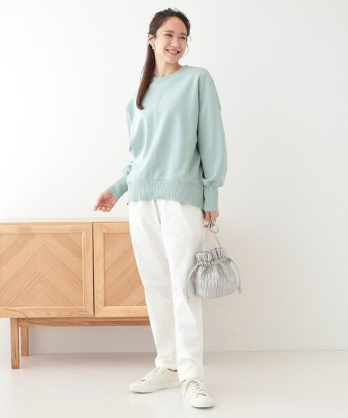 SHOO・LA・RUE / シューラルー カットソー | 【洗える/S-LL】長めのリブでお袖すっきり 異素材トップス | 詳細7