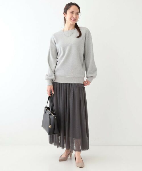 SHOO・LA・RUE / シューラルー カットソー | 【洗える/S-LL/前後2WAY】きらっと光るラメが目を惹く ワッフルトップス | 詳細12