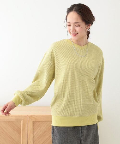 SHOO・LA・RUE / シューラルー カットソー | 【洗える/S-LL/前後2WAY】きらっと光るラメが目を惹く ワッフルトップス | 詳細17