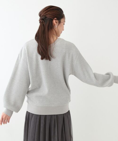 SHOO・LA・RUE / シューラルー カットソー | 【洗える/S-LL/前後2WAY】きらっと光るラメが目を惹く ワッフルトップス | 詳細9