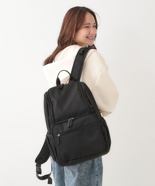 SHOO・LA・RUE/シューラルー 【撥水】多ポケット機能リュック ブラック(019) 00 SHOO・LA・RUE/シューラルー 【撥水】多ポケット機能リュック ブラック(019) 00
