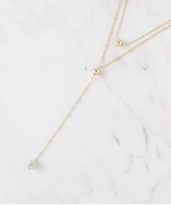 SHOO・LA・RUE / シューラルー ネックレス・ペンダント・チョーカー | 2連ポイントパヴェY字ネックレス