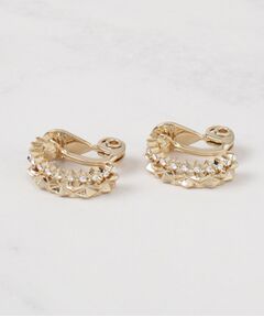 SHOO・LA・RUE / シューラルー ピアス・イヤリング | 【痛くなりにくい】ビジュー2連イヤリング
