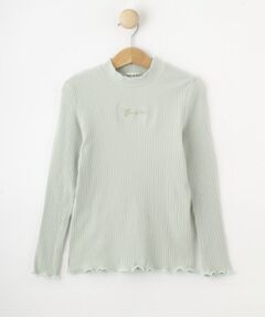 SHOO・LA・RUE / シューラルー カットソー | 【100-150cm】刺繍ロゴ使いリブロンT