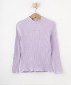 SHOO・LA・RUE / シューラルー カットソー | 【100-150cm】刺繍ロゴ使いリブロンT