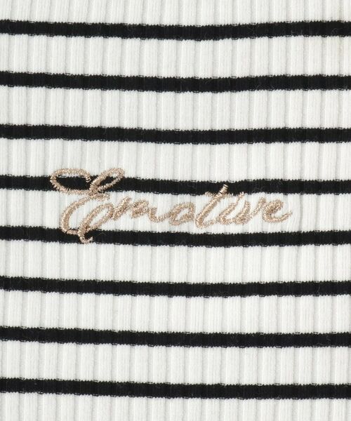 SHOO・LA・RUE / シューラルー カットソー | 【100-150cm】刺繍ロゴ使いリブロンT | 詳細6