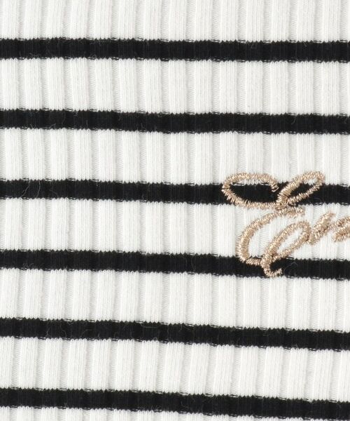 SHOO・LA・RUE / シューラルー カットソー | 【100-150cm】刺繍ロゴ使いリブロンT | 詳細7