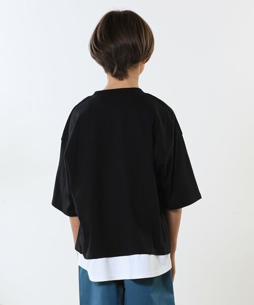 SHOO・LA・RUE / シューラルー Tシャツ | 【100-150cm】アソートプリント裾レイヤード五分袖Tシャツ | 詳細15