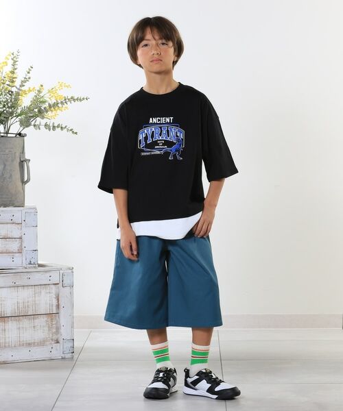 SHOO・LA・RUE / シューラルー Tシャツ | 【100-150cm】アソートプリント裾レイヤード五分袖Tシャツ | 詳細16