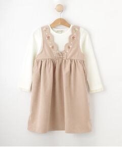 SHOO・LA・RUE / シューラルー ワンピース | 【洗える/100-120cm】着るだけでコーデが決まる スカラップ花刺繍ワンピース