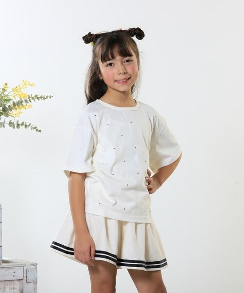 SHOO・LA・RUE / シューラルー ショート・ハーフ・半端丈パンツ | 【100-150cm】裾テープ使いフレアスカパン | 詳細11