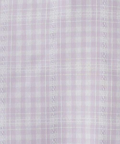 SHOO・LA・RUE / シューラルー シャツ・ブラウス | 【洗える/100-150cm】お袖リボンがアクセント クロップド丈 チェックシャツ | 詳細10