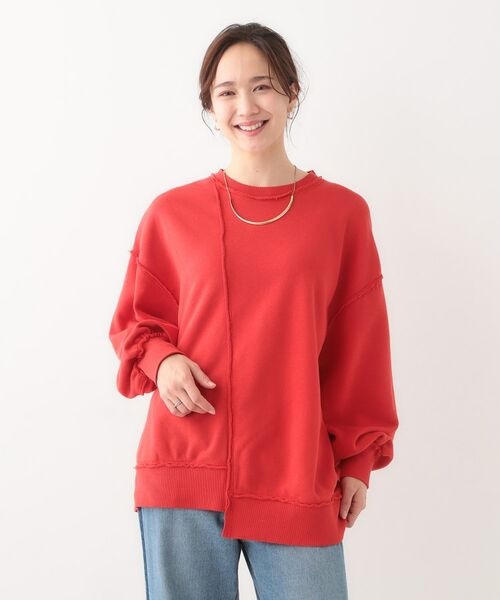 SHOO・LA・RUE / シューラルー スウェット | 【リメイク風】つぎはぎ切替デザインスウェット | 詳細9