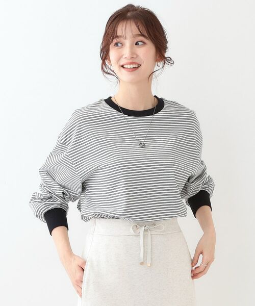 SHOO・LA・RUE / シューラルー カットソー | 【洗える】ボーダーリブカットソー | 詳細1