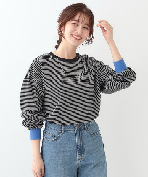 SHOO・LA・RUE / シューラルー カットソー | 【洗える】ボーダーリブカットソー | 詳細10