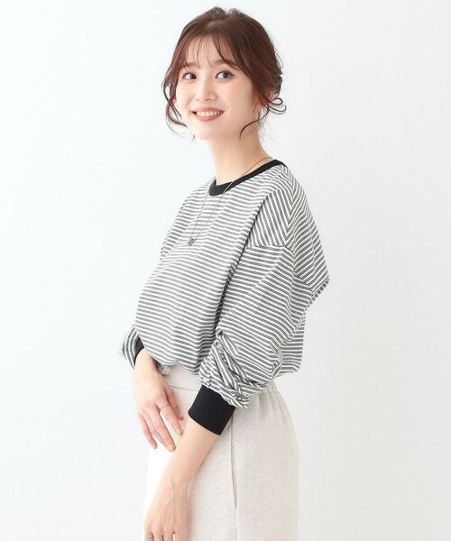 SHOO・LA・RUE / シューラルー カットソー | 【洗える】ボーダーリブカットソー | 詳細2