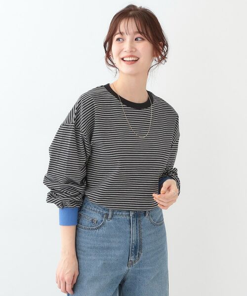 SHOO・LA・RUE / シューラルー カットソー | 【洗える】ボーダーリブカットソー | 詳細9