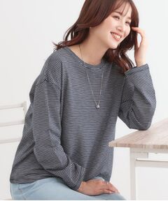 SHOO・LA・RUE / シューラルー カットソー | 【洗える/S-LL】大人カジュアルに スラブボーダーロンT