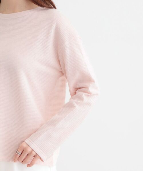 SHOO・LA・RUE / シューラルー カットソー | 【洗える/S-LL】大人カジュアルに スラブボーダーロンT | 詳細17