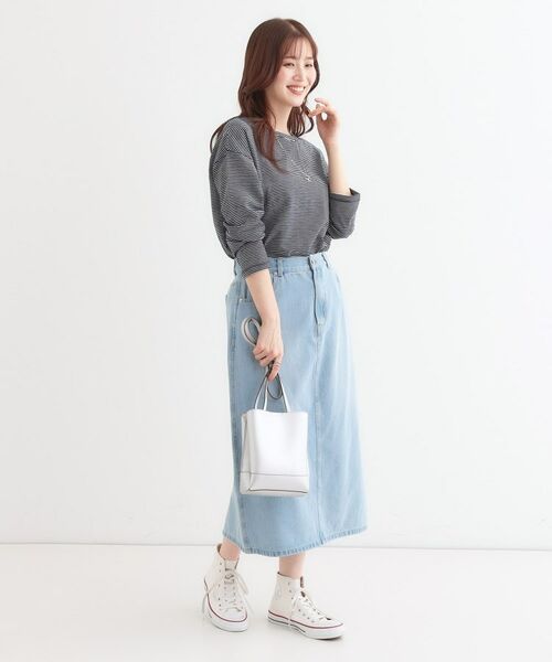 SHOO・LA・RUE / シューラルー カットソー | 【洗える/S-LL】大人カジュアルに スラブボーダーロンT | 詳細7