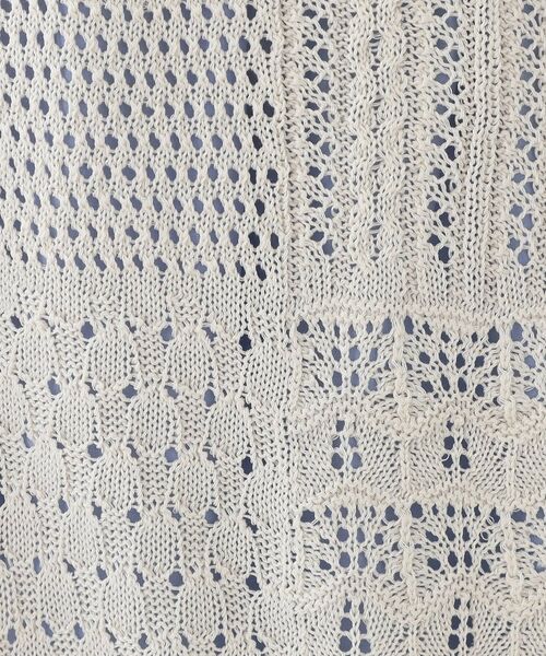 SHOO・LA・RUE / シューラルー ベスト | パッチワーク風 編み地切替えニットベスト | 詳細4