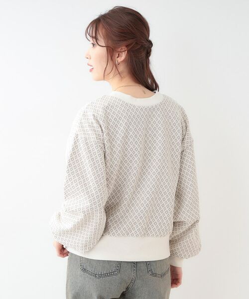SHOO・LA・RUE / シューラルー カーディガン・ボレロ | 【洗える/S-LL/前後2WAY】幾何学柄ジャカードカーディガン | 詳細2