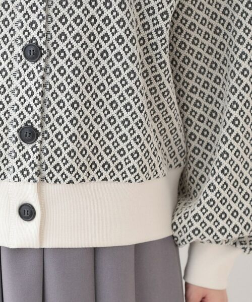 SHOO・LA・RUE / シューラルー カーディガン・ボレロ | 【洗える/S-LL/前後2WAY】幾何学柄ジャカードカーディガン | 詳細20